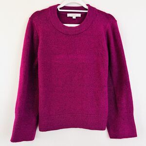 Loft Magenta Soft Cozy Stretchy Oversize Sweater Made in Cambodia - Medium